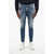 DSQUARED2 Pac-Man Straight Leg Skater Jeans With Contrasting Patches 1 Blue