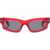 Off-White Occhiali Da Sole Rettangolari Miramar A Tinta Unita Red