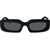 Off-White Oval-Shaped Renton Sunglasses With Golden-Effect Monogram Black
