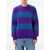 Howlin' Howlin' Shaggy Bear Chunky Striped Wool Sweater PURPLE HAZE