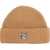 MAISON KITSUNÉ Beanie With Fox Patch BROWN