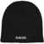AMISH Ribbed Beanie With Logo BLACK