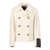 SEALUP TEODORA PEACOAT IN WOOL BLEND, SHORT, BRASS BUTTON WITH LOGO White
