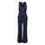 7 For All Mankind WIDE LEG TAILORED JUMPSUIT Dark Rinse with Self Belt Blue