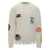 BARROW Barrow Barrow White Sweater With Embroidered Patches WHITE