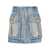 Balmain Balmain Belted Skirt BLUE