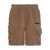 BARROW Barrow Barrow Beige Fleece Cargo Shorts With Logo BROWN