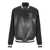 Balmain Balmain Varsity Leather Bomber Jacket Black