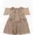 Burberry Kids Solid Color Rochelle A-Line Dress With Decorative Buttons Beige