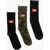 Diesel Cotton And Nylon Skm-Raythreepack-R 3 Pairs Socks With Monog Black
