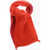 DANIELA GREGIS Two-Tone Braided Scarf Red