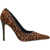 Michael Kors Pony hair pumps with animal print Brown