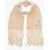 SÉFR Solid Color Scarf With Frings Beige