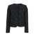 PLAIN Black Jacket With Round Neck And Front Button Closure In Tweed Woman Black