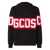GCDS Gcds Gcds Black Sweatshirt With Red Logo And Hoodie Black