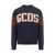 GCDS Gcds Gcds Blue And Bordeaux Sweater With Logo BLUE