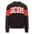 GCDS Gcds Gcds Black Sweater With Red Headband And Logo Black