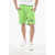DSQUARED2 Icon Solid Color Relax Fit Sweatshorts With Contrasting Logo Green