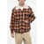 DSQUARED2 Checked Americana Overshirt With Faux Fur Inner Multicolor