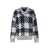 Dries Van Noten Dries Van Noten Sweater In Wool Blend With V-Neck MULTICOLOR