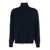 Roberto Collina Blue Sweatshirt With Dropped Shoulders And Front Zip Closure In Wool Man BLUE