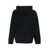 Roberto Collina Black Sweatshirt With Drawstring Hood And Dropped Shoulders In Wool Man Black