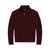 Ralph Lauren Bordeaux Cable Knit Sweater With Half Zip Closure And Pony Embroidery On The Front In Wool And Cashmere Man Red