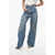 Stella McCartney High Waist Wide Leg Jeans With Side Buttons 29Cm Blue