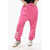 DSQUARED2 Fleeced-Cotton V-Icon L.a. Joggers With Drawstring Waist Pink