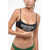 DSQUARED2 Bandeau Bikini Top With Frontal Maxi Logo Black