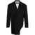 DSQUARED2 Virgin Wool Raw Cut Peak Lapel Double-Breasted Blazer Black