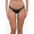 DSQUARED2 Solid Color Bikini Bottom With Logoed Band Black
