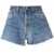 RE/DONE Levis Frayed Hem Stonewashed Effect Shorts Blue