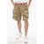 DSQUARED2 Stretch Cotton Cargo Shorts With Contrasting Edge Beige