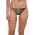 Ganni Animal Motif Bikini Bottom With Monogram Brown