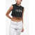 DSQUARED2 Icon Open Back Cropped Tank Top Black