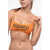 DSQUARED2 Bandeau Bikini Top With Frontal Maxi Logo Orange
