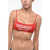 DSQUARED2 Bandeau Bikini Top With Frontal Maxi Logo Red