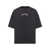Palm Angels Palm Angels Back Curved Logo Over Tee Black - Off Wh BLACK - OFF WHITE