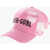 DSQUARED2 Acid-Wash Effect Solid Color Goth Gurl Cap Pink