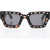 Off-White Tortoiseshell Mercer Sunglasses With Perforated Frame Brown