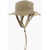 DSQUARED2 Cotton Gabardine Bucket Hat With Drawstring Beige