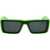 Off-White Two-Tone Jacob Wayfarer Sunglasses Green