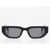 Off-White Solid Color Greeley Rectangular Sunglasses Black