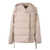 Diego M DOWN JACKET WITH KNITTED DETAILS AND EMBROIDERY Beige