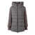 Diego M DOWN JACKET WITH KNITTED SLEEVES AND EMBROIDERY Gray
