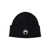 MARINE SERRE Marine Serre Merino Wool Ribbed Beanie Black