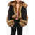 DSQUARED2 Corduroy Jacket With Faux Fur Details Brown