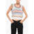 DSQUARED2 Sleeveless Argyle Motif Sweater Multicolor