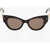 DSQUARED2 Cat-Eye Sunglasses With Golden Metal Details Brown